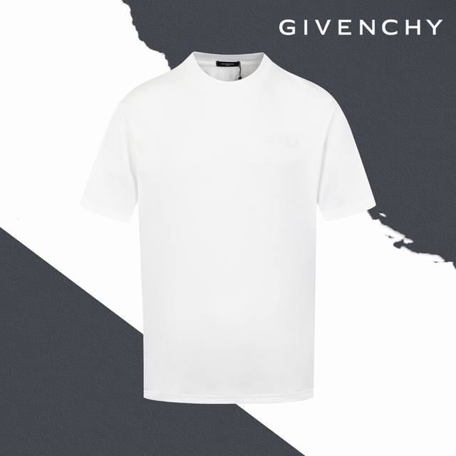 款号Sl204 Givenchy纪梵希重工字母Logo刺绣圆领短袖 情侣同款 全套包装 三标齐全 区别市场通货 随意对比 纯棉280克高克重32支双纱 不起球