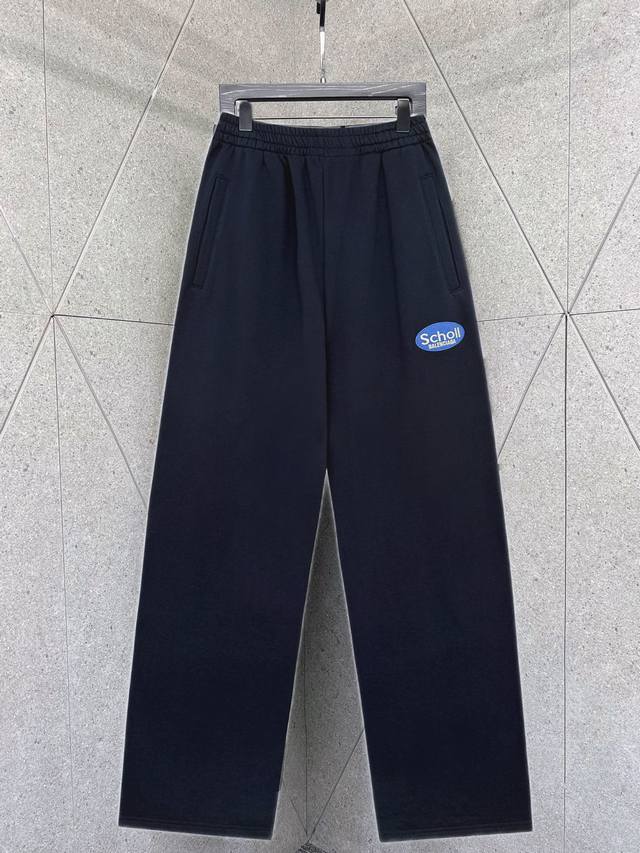 巴黎世家 Scholl 蓝标刺绣直筒长裤 现货 Xs S M L