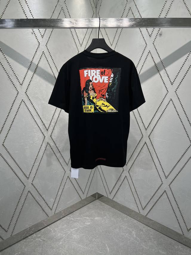 克罗心Ch X Deadly Doll 美漫印花Tee 面料采用26织200克全棉材质 码数：S.M.L