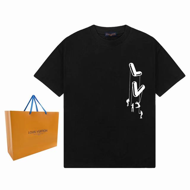 Louis Vuitton 路易威登 24Ss 伞兵图案印花金典短袖T恤 定制240克同缸染面料 手感非常舒服 春夏最新砖柜同步 Os落肩版型 时尚又个性 超级