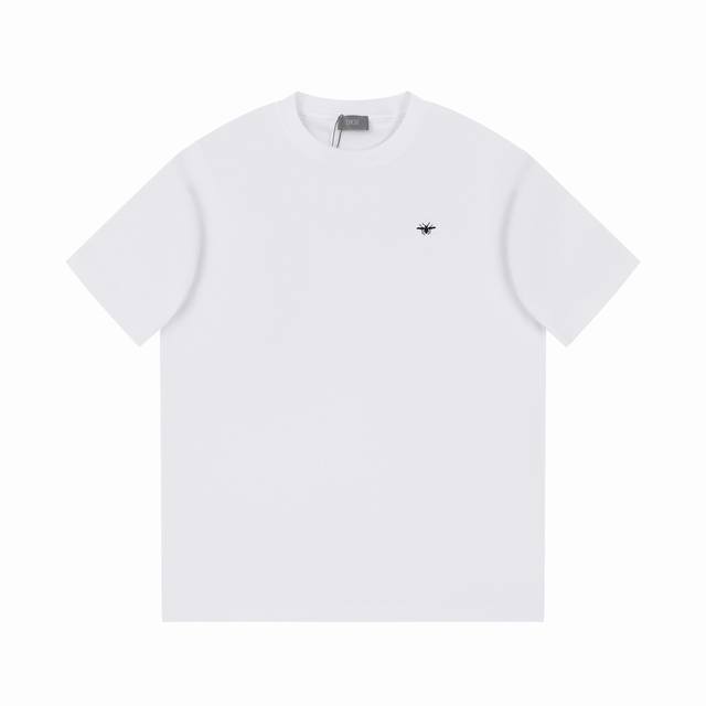 高品质 上新 Dior 迪奥新款T出货！高端进口双面弹力棉面料 1:1高品质 左前胸D家标志性小蜜蜂刺绣图案设计 高克重 经典永不过时 超级百搭 男女同款 颜色