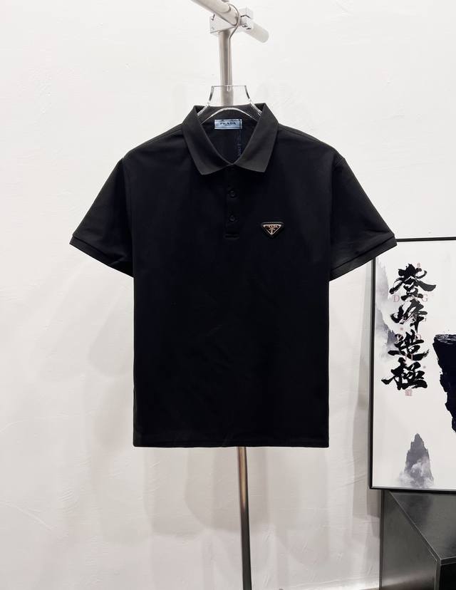 款号：Df52# 普拉达 Prada经典小标Logopolo衫短袖T恤 正儿八经高克重精密珠地面料 所有面料均已提前做过缩水 品质第一 所见即所得 不会洗一次版