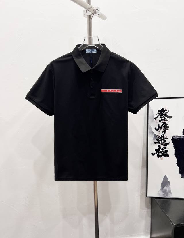 款号：Df51# 普拉达 Prada经典小标Logopolo衫短袖T恤 正儿八经高克重精密珠地面料 所有面料均已提前做过缩水 品质第一 所见即所得 不会洗一次版
