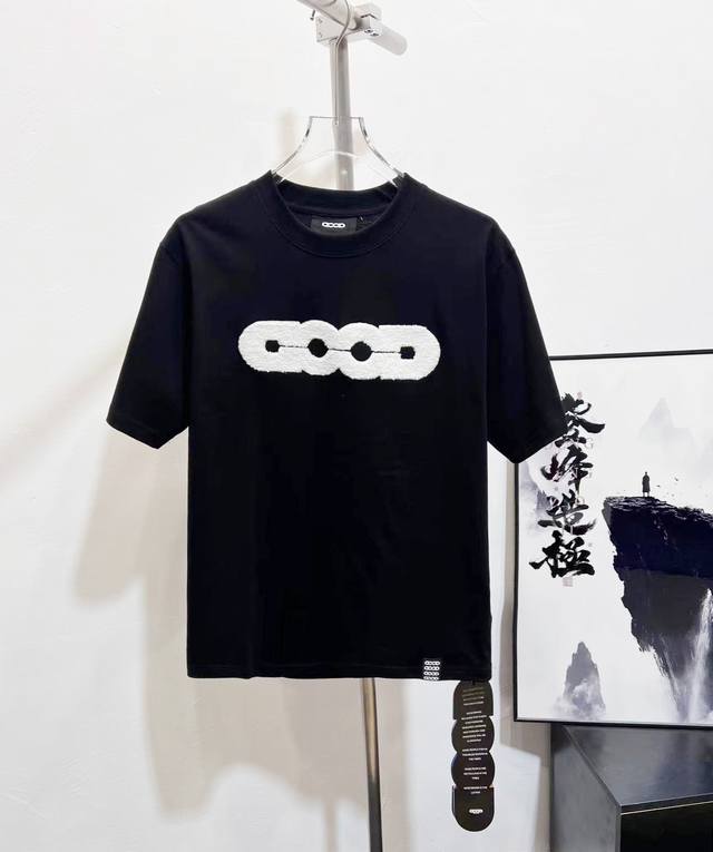 款号：Df29# Goodbrand 地球提花湿毛巾绣短袖T恤 正儿八经280克纯棉双砂面料 所有面料均已提前做过缩水 品质第一 所见即所得 不会洗一次版型就有