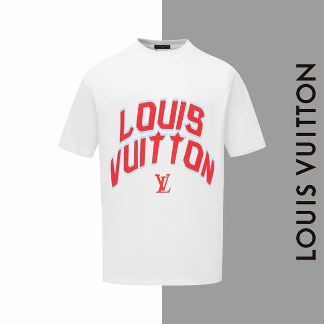 款号#Z210 Lv 描边字母发泡植绒圆领短袖 Louisvuitton官网一致款式 面料：32支双纱280克纯棉面料 同缸同色织染螺纹 颜色一致 工艺：进口机