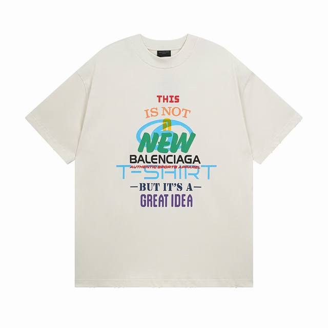 顶级版本 大货细节图 #巴黎25Ss新主意New印花磨损割破做旧短袖# Balenci*Ga巴黎# 面料采用260G巴黎专用双纱*高克重1比1双纱罗纹 前后幅采
