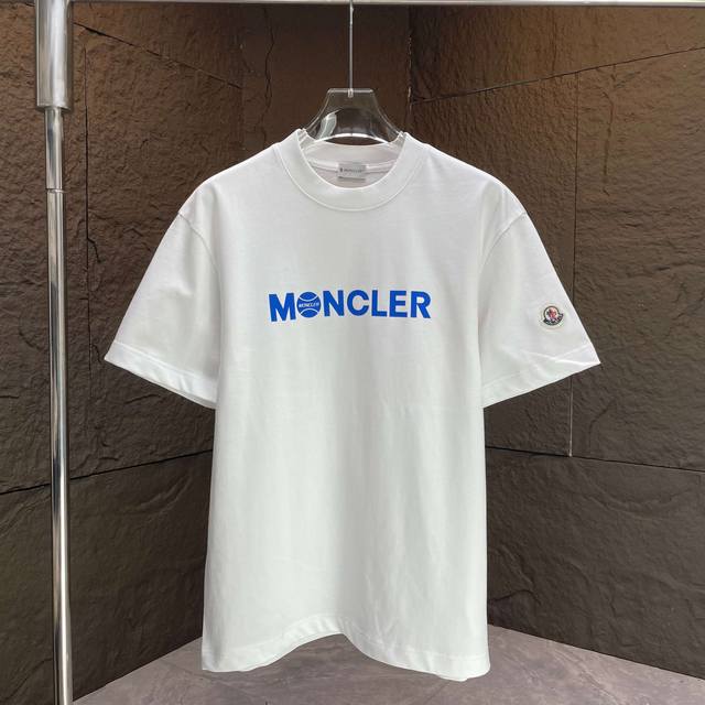 Moncl* 蒙口* 2025春夏新款短袖T恤 重磅纯棉字母Logo 印花 颜色：黑色 白色 巧克力色 码数：S M L Xl Xxl