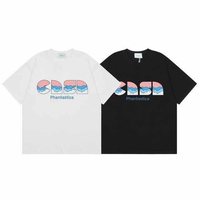 款号C145 Casablanca 高品质纯棉双沙休闲短袖T恤 颜色:黑色 白色 尺码S M L Xl Xxl