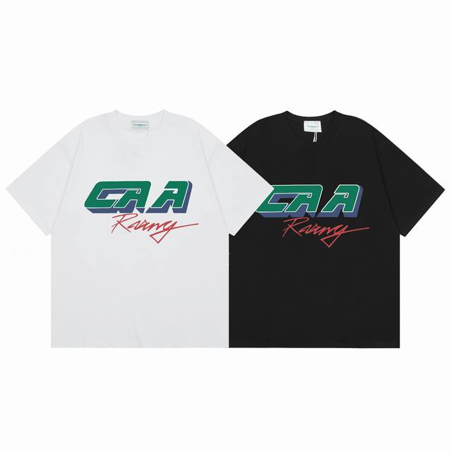 款号C144 Casablanca 高品质纯棉双沙休闲短袖T恤 颜色:黑色 白色 尺码S M L Xl Xxl
