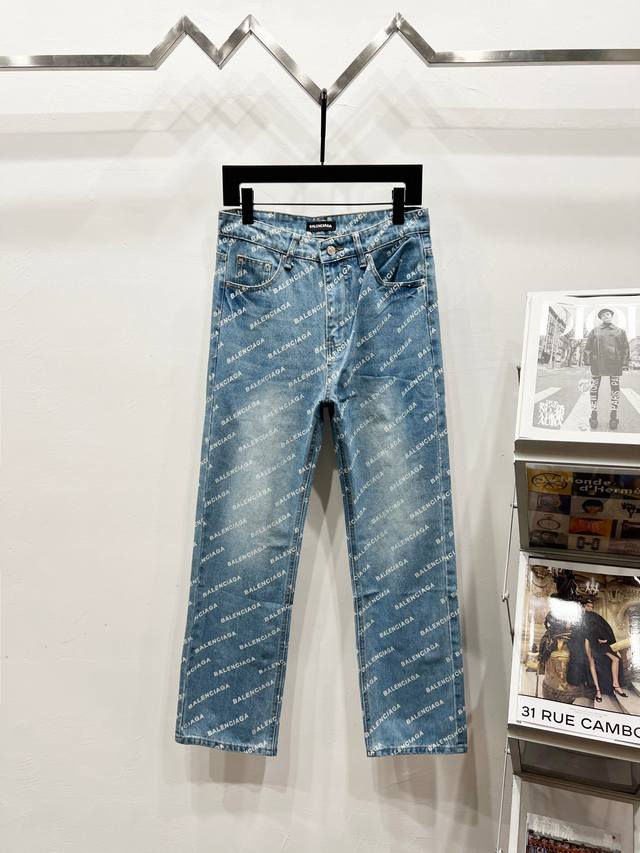 款号: K1150 上新 巴黎世家 牛仔裤- Lv超火牛分享，超绝的王炸单品 标准版型 丹宁布铺陈全幅Damoflage 提花 Marque L. Vuitto