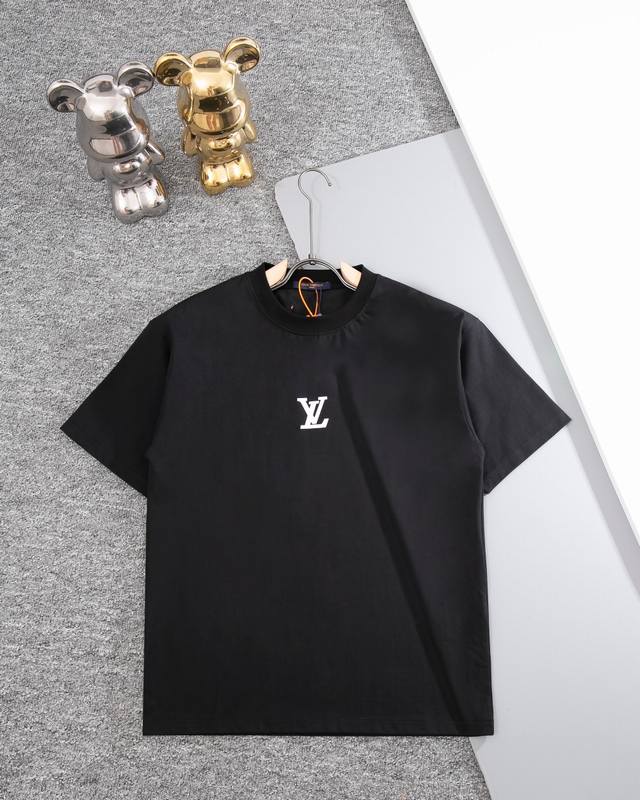 Louisvuitton路易威登圆领短袖T恤 简约Lv字母Logo美童高压印花标识 官方同步 高版本 高品质 时尚个性 百搭潮流 纯原品质 原版面料 吊牌 领标