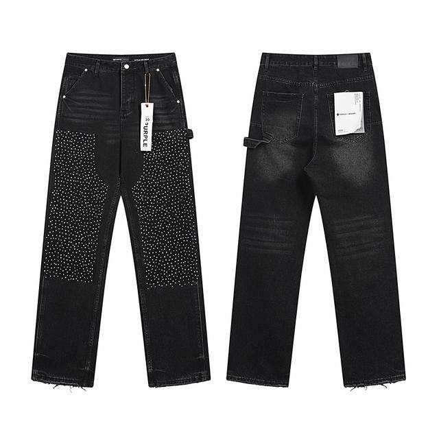 编号Pu6011 Purple Brand 宽松直筒牛仔裤