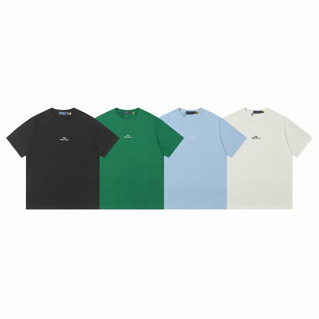 款号：506 Ralph Lauren 拉夫劳伦25Ss夏季新款英文字母刺绣圆领T恤 颈部主标Logo有二维码标，可以扫码验证，并且细节英文字母Logo刺绣全部