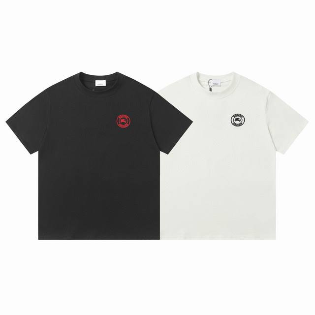 款号：712 Burberry巴宝莉 骑士徽标纯色短袖T恤 男女同款 不挑年龄不挑身材不挑性别 经典不过时 面料手感非常舒服 质感超强 超级百搭好看的一款 男女