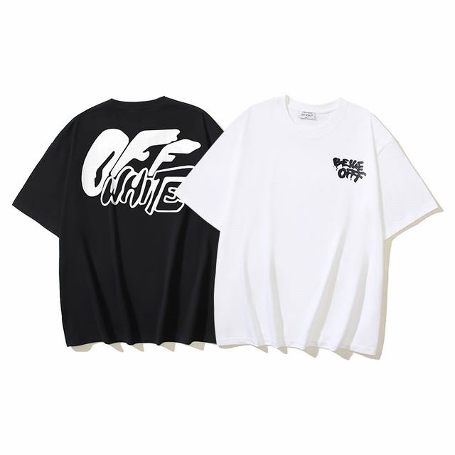 1179# Off-White纯棉260G重磅短袖T恤 黑色 白色 S M L Xl