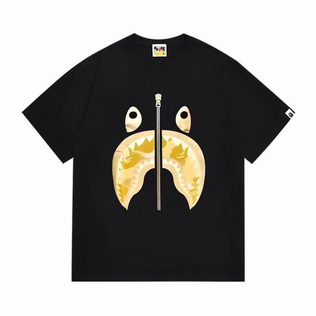 Sc1015# 顶级版本 Bape 采用260克优质高织纯棉面料 双纱精梳 质感柔软不起球 进口环保印花胶浆 图案鲜明立体 品质男女同款 上身即是潮人 颜色：黑