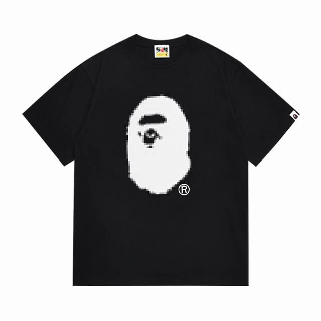 Sc1011# 顶级版本 Bape 采用260克优质高织纯棉面料 双纱精梳 质感柔软不起球 进口环保印花胶浆 图案鲜明立体 品质男女同款 上身即是潮人 颜色：黑