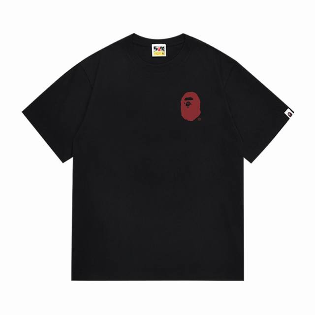 Sc1005# 顶级版本 Bape 采用260克优质高织纯棉面料 双纱精梳 质感柔软不起球 进口环保印花胶浆 图案鲜明立体 品质男女同款 上身即是潮人 颜色：黑