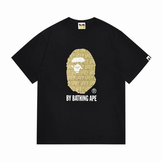 Sc295# 顶级版本 Bape 采用260克优质高织纯棉面料 双纱精梳 质感柔软不起球 进口环保印花胶浆 图案鲜明立体 品质男女同款 上身即是潮人 颜色：黑色