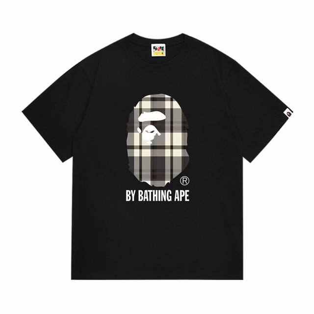 Sc292# 顶级版本 Bape 采用260克优质高织纯棉面料 双纱精梳 质感柔软不起球 进口环保印花胶浆 图案鲜明立体 品质男女同款 上身即是潮人 颜色：黑色