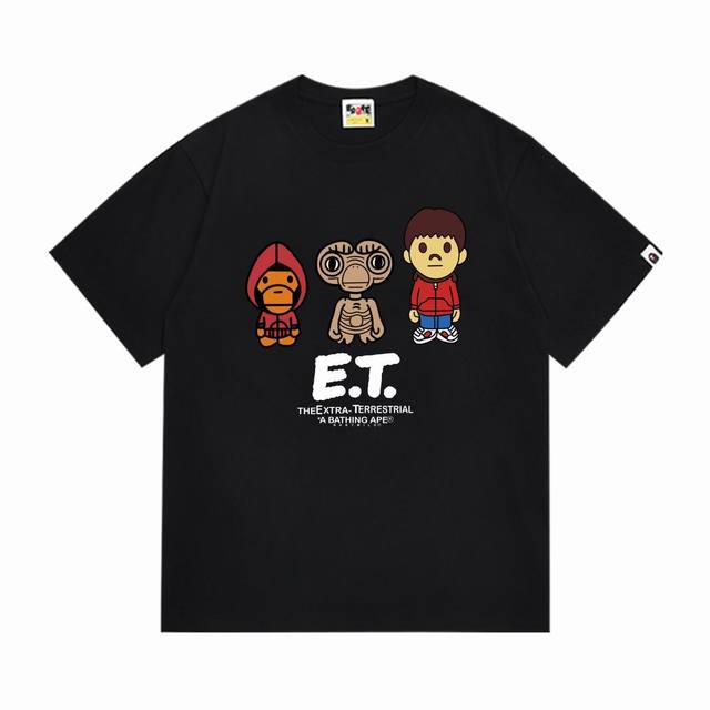 Sc288# 顶级版本 Bape 采用260克优质高织纯棉面料 双纱精梳 质感柔软不起球 进口环保印花胶浆 图案鲜明立体 品质男女同款 上身即是潮人 颜色：黑色