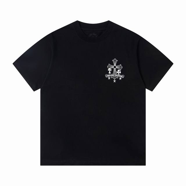 上新 款号:G958 Chrome Hearts克罗心新款印花Logo印花休闲圆领短袖T恤 小红书热门爆款｜明星网红同款穿搭 1面料采用26支270克纯棉双纱面