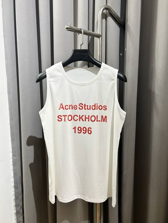 Acne Studios-直喷字母无袖外穿背心夏季重磅街头高街！不管是单穿还是作为打底，都能展现出你的时尚品味，舒适质感，贴身穿着也不会感到不适，美式风格，百搭