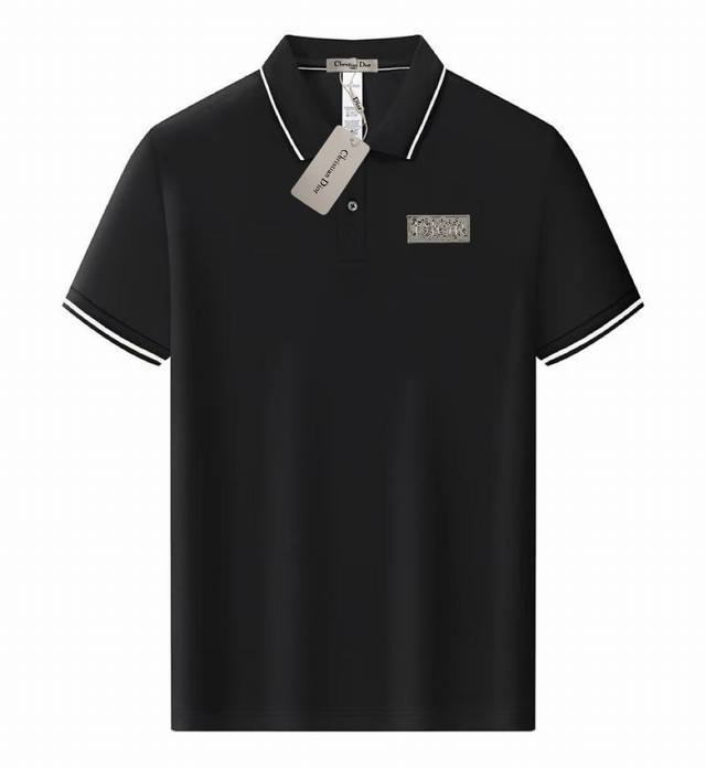 Dior迪奥 夏季新款T恤翻领短袖Polo衫，高板本质量。专柜定制面料 透气舒适度高，材质:71.6%棉 25.3%聚酯纤维 3.1%氨 男女同款品牌元素设计理