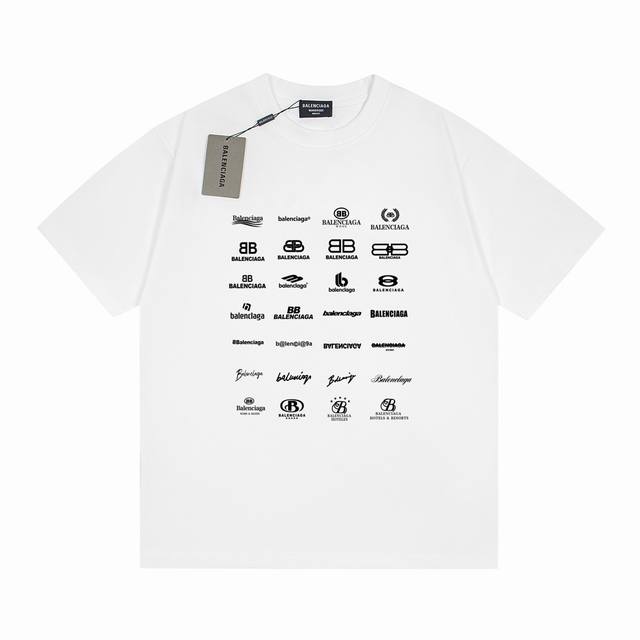 款号6701 重磅面料300克双纱Balenciaga巴黎世家流体字母经典款印花短袖 从面料到辅料全部跟足Zp 进口松井公司浆料印花绝不开裂 三标齐全 原版包装