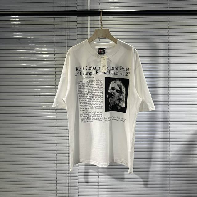 Nirvana涅槃乐队Kurt Donald Cobain科特柯本重磅短袖高街男女 款号：022-109 码数：S-Xl 颜色：白色，米黄色 面料定织定染16支