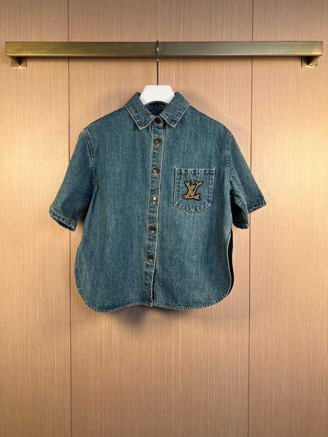 Lv 25Ss 航海系列 绳结标识牛仔半袖女装 尺寸34-36-38