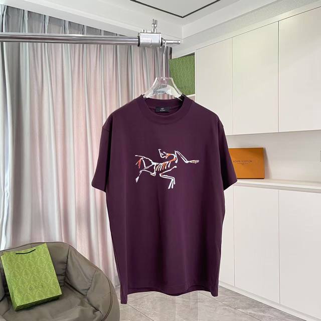 Arc'teryx*始祖鸟 2025夏季新款 个性Logo印花 短袖T恤 定制面料300G 男女同款 尺码：S M L Xl Xxl 五个码 颜色：黑色 白色