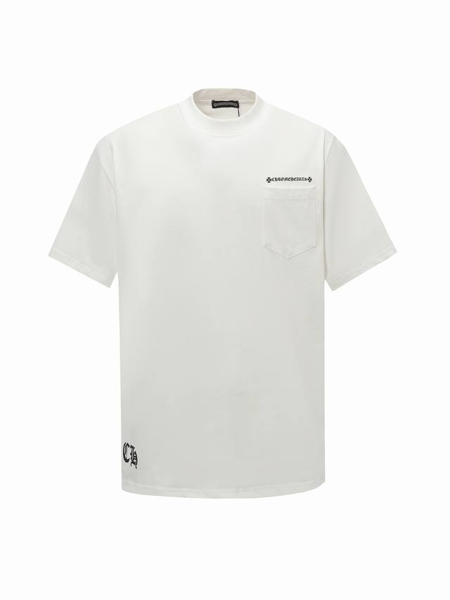 Chrome Hearts 克罗心Ch 满天星十字印花短袖T恤 面料采用280克重精梳棉，定制32支1*1螺纹，成衣两遍水洗处理，面料舒适亲肤无异感，定制定染面