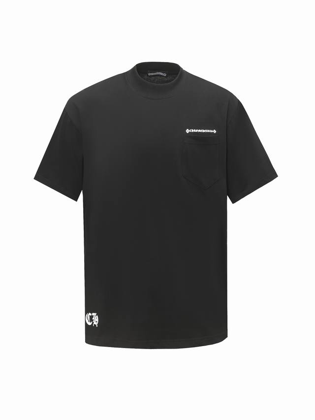 Chrome Hearts 克罗心Ch 满天星十字印花短袖T恤 面料采用280克重精梳棉，定制32支1*1螺纹，成衣两遍水洗处理，面料舒适亲肤无异感，定制定染面