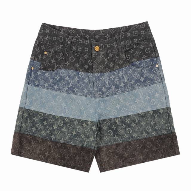 Louis Vuitton 路易威登 满印拼接牛仔短裤 Sizr：Xs-L