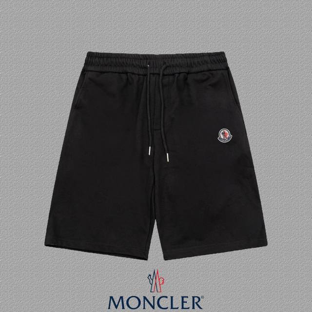 蒙口 Moncler 2025春夏新款短裤五分裤！ 定制专属400克重毛圈布纯棉面料 徽章Logo工艺设计 颜色：黑色 尺码：S-2Xl