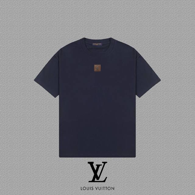 Louis Vuitton 路易威登] 2025Fw春夏新款 徽章Lv字母短袖T恤 300克双纱26支纯棉面料 四标齐全 带Logo包装袋+雪梨纸 男女同款 颜