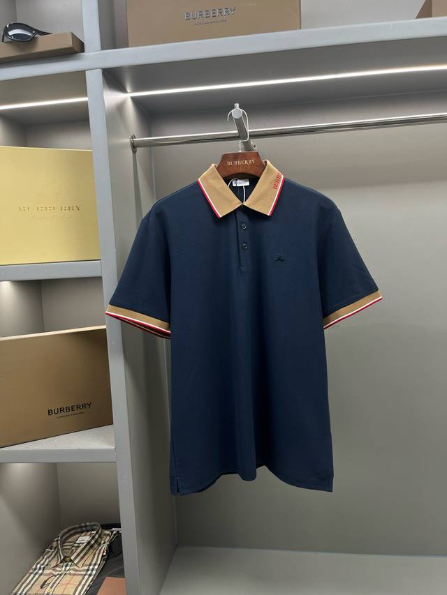 徽标装饰战马刺绣珠地网眼布棉质 Polo 衫 Bur王牌尖货，镇店之宝 迟来的渠道好货好款！Bur王牌渠道单，同步各大买手店 2025全新一季设计语言 衣领微标
