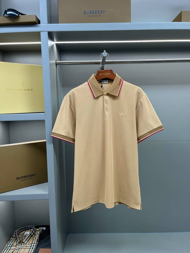 徽标装饰战马刺绣珠地网眼布棉质 Polo 衫 Bur王牌尖货，镇店之宝 迟来的渠道好货好款！Bur王牌渠道单，同步各大买手店 2025全新一季设计语言 衣领微标