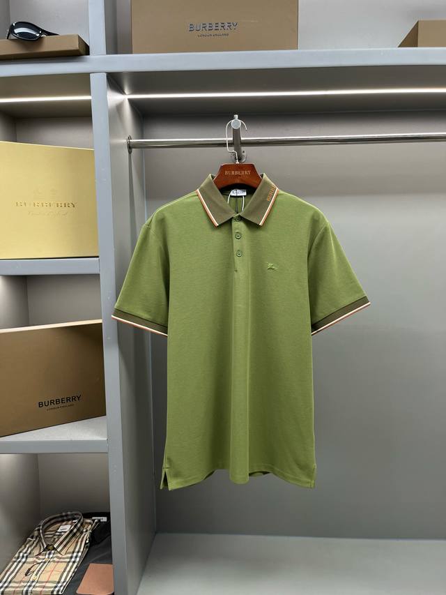徽标装饰战马刺绣珠地网眼布棉质 Polo 衫 Bur王牌尖货，镇店之宝 迟来的渠道好货好款！Bur王牌渠道单，同步各大买手店 2025全新一季设计语言 衣领微标
