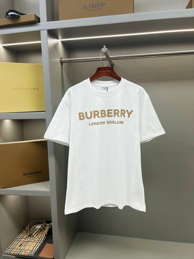 徽标印花棉质宽松 T 恤衫 迟来的好货好款！同步各大买手店发布，，个性伦敦国王印标，情侣款百搭纯棉短袖T恤！ Bur去年很火的一季London England