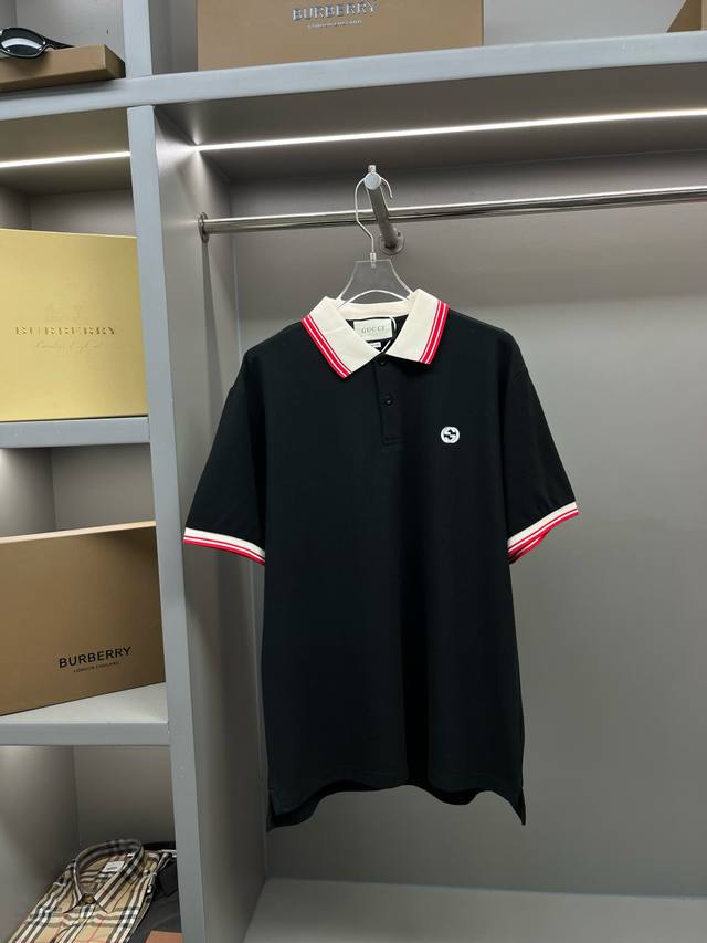 GuccⅠ 古驰 双G刺绣新款Polo衫 原版面料 原版订制辅料 官方同款 采用210克纯棉珠地面料，定制 同缸染面料 手感非常舒服爽滑 版型挺阔有型 一线品牌