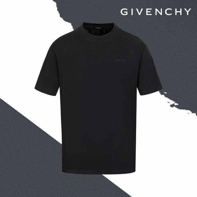 款号Sl204 Givenchy纪梵希重工字母Logo刺绣圆领短袖 情侣同款 全套包装 三标齐全 区别市场通货 随意对比 纯棉280克高克重32支双纱 不起球