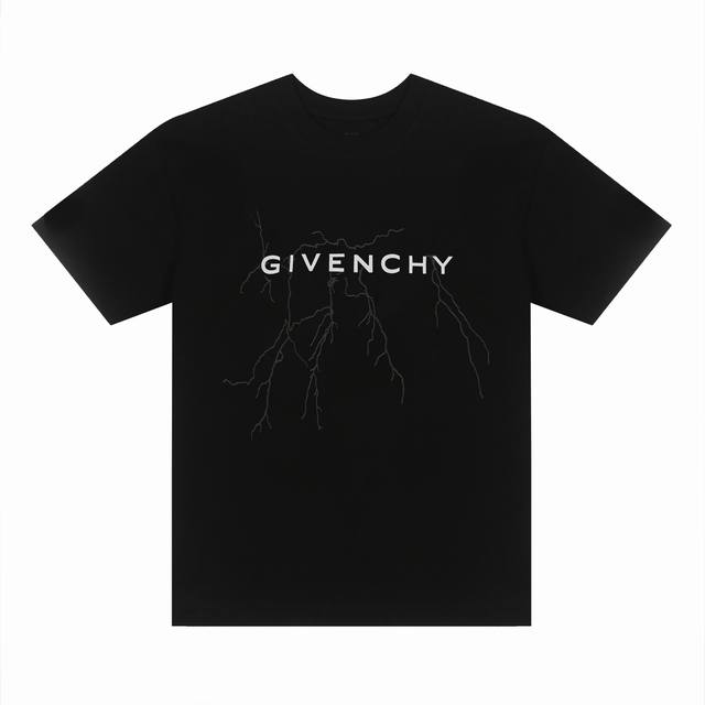 Givenchy*纪梵希 Givenchy*纪梵希反光闪电印花短袖T恤 -定制260克32支全棉双纱紧密爽滑面料 布面干净 布纹清晰 手感非常细腻扎实 更加力挺
