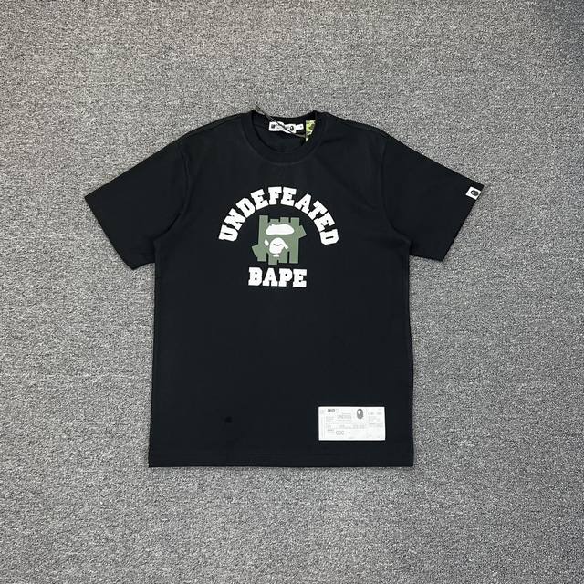 Xx221 Undefeated ＸBape联名五道杠经典图案 270克克重麻棉面料 Zp开版 情侣款：Ｓ Xxl 黑色 白色