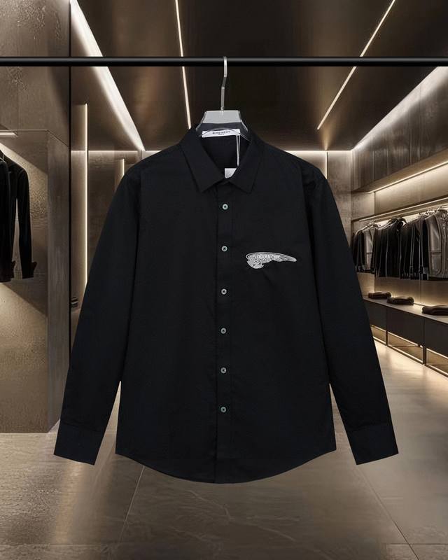 Givenchy 纪梵希 Gvc 爆款来袭 塔罗牌系列守护星运天使翅膀刺绣长袖衬衫 2025Ss官网新款长袖 衬衫 衬衣， 高端版本，专柜定制面料 透气舒适度高