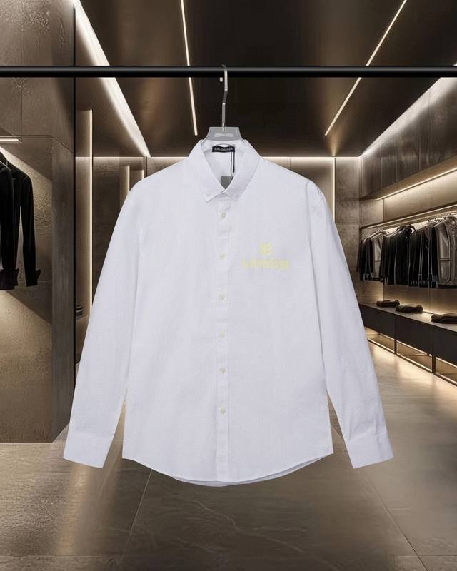 Balenciaga 巴黎 爆款来袭 Wi-Fi 情人节限定荧光变色Logo印花长袖宽松版型衬衫 2025Ss官网新款长袖 衬衫 衬衣，精美印花变色 高端版本，
