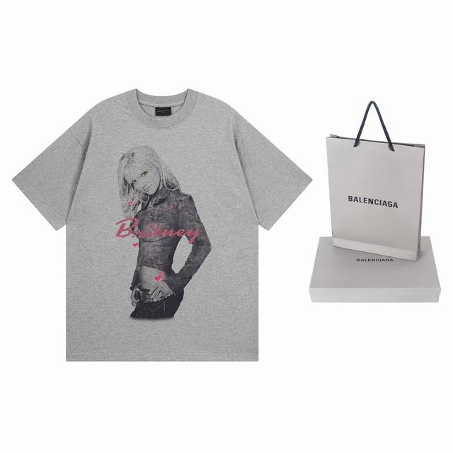 实拍图 顶级版本.官网品质 Balenci*Ga 26新款 。Balenciaga Music Britney Series限量版音乐合作系列，前后片直喷印花
