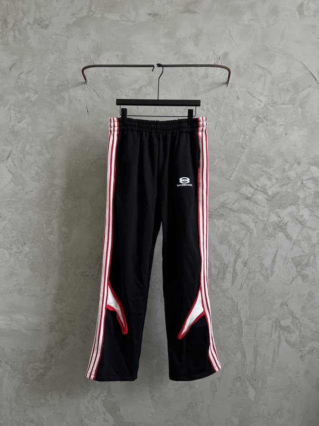 Balenciaga巴黎世家新款长裤多条杠长裤运动裤校服裤子五道杠25Ss夏季新款纯棉面料420G重磅毛圈高品质休闲裤Blcg专柜同步发售新款百搭神器整条裤子可