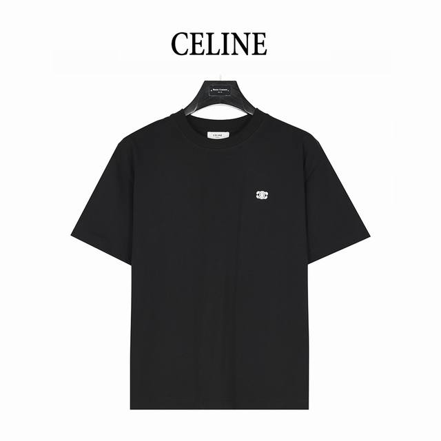 Celine 赛琳 经典凯旋门刺绣小标基础款短袖T恤 Ce气质清爽干净的短袖T恤 夏天T恤季到了，你准备好了吗？！ 精选厚实的平织棉布制作，面料质感瓷实很显气质